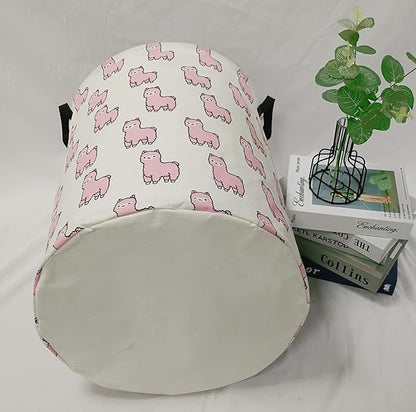 Baby Storage Basket Kids Hamper Nursery Bins Organizer Gift Toy Box Laundry Basket for Women Large Canvas Collapsible Chest for Home/Dorm/Office/Closet/Shelf/Room Decor