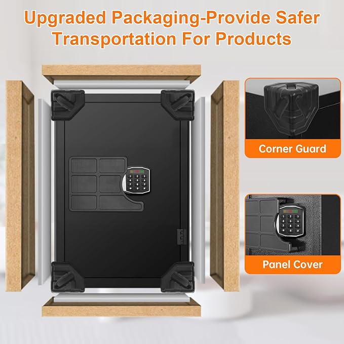 5.2 Cuft Large Safes for Home, Security Fireproof Safe Box with Programmable Keypad, Spare Keys and Removable Shelf, Anti-Theft Digital Home Safes Water and Fire Proof Document Box for Money Valuables