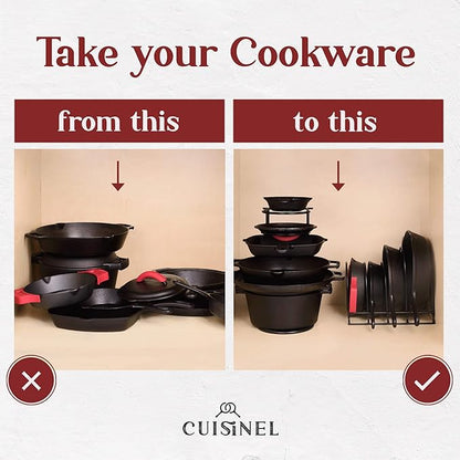 Cuisinel POTS AND PANS ORGANIZER - 15AND34F HEAVY DUTY SKILLET RACK - 2 PACK - KITCHEN C