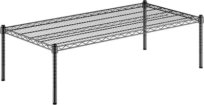 24" x 48" x 14" Black Epoxy Wire Storage Shelf, Dunnage Rack, Commercial 1 Tier Small Shelf