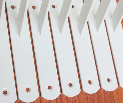 20 Pack L10 x H 8" White Heavy Duty Shelf Brackets with Screws Metal Shelf Brackets Shelf Support Angle Brackets for Shelves L Brackets Heavy Duty Floating Shelf