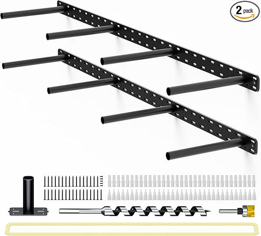 2pcs Floating Shelf Hardware Heavy Duty Hidden Shelf Brackets Support,Wall Mounting Invisible Floating Shelves Bracket with Jig (40" x 8" x 1.5")