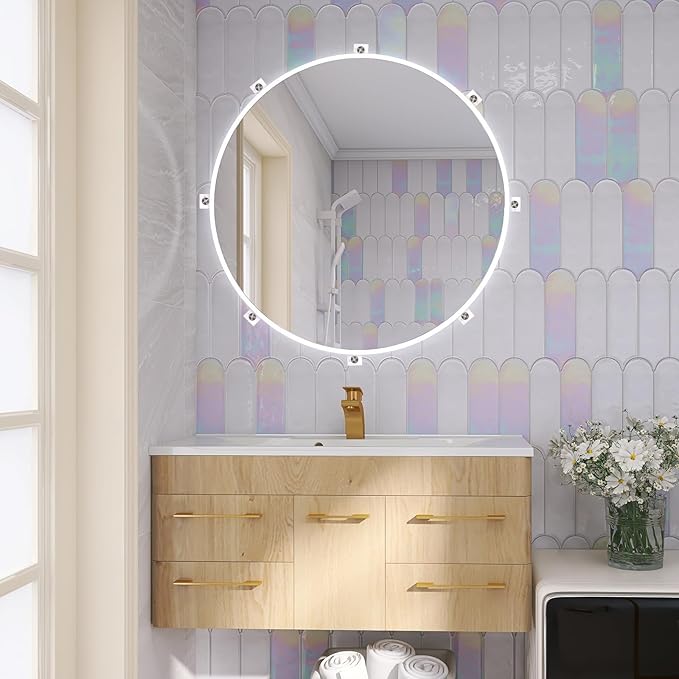 25 Pcs Mirror Holder Clips Kit, Clear Plastic Mirror Hanging Frameless Crystal Mirrors Mounting Hardware with Screw Glass Retainer Clips Kit Mirrors Holders for Wall Mounting and Cabinet Box Door