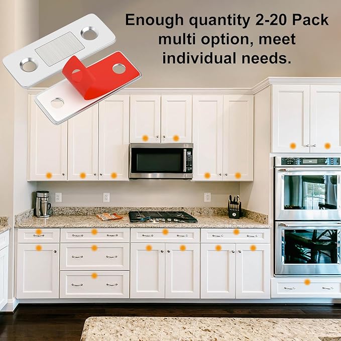 Cabinet Magnetic Catch Jiayi 5 Pack Ultra Thin Cabinet Door Magnetic Catch for Drawer Magnets Adhesive Cabinet Latch Magnetic Closures for Kitchen Closet Door Closing Magnetic Door Catch Closer