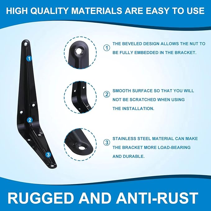 HEART ART 30 Pack Shelf Bracket 4 Inch ,Heavy Duty Shelf Brackets,Floating Shelf Bracket L Brackets,Metal Shelf Brackets for Wall, 4”L x 3”H x1.4”W
