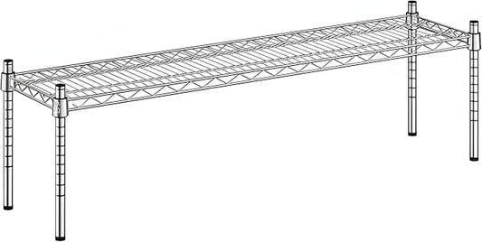 12" x 48" x 14" Chrome Wire Storage Shelf, Dunnage Rack, Commercial 1 Tier Small Shelf