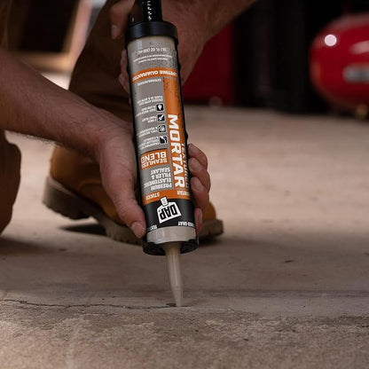 DAP Textured Mortar Premium Elastomeric Latex Filler & Sealant, Gray, 10.1 Oz (7079810082)