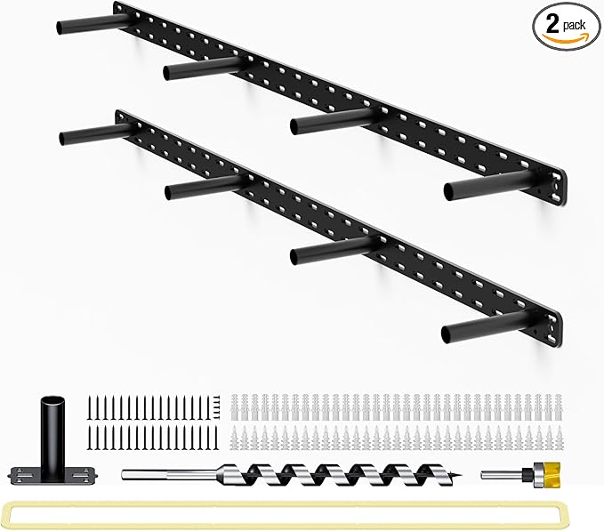 2pcs Floating Shelf Hardware Heavy Duty Hidden Shelf Brackets Support,Wall Mounting Invisible Floating Shelves Bracket with Jig (40" x 4" x 1.5")