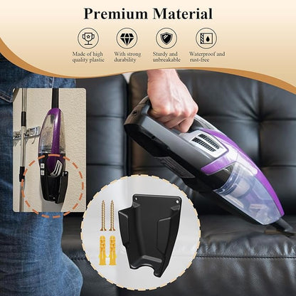 2 Pcs Wall Mount Vacuum Holder W/Screws, Fits Bissell Pet Hair Eraser Handheld Vacuum Models 2390, 2390A, 2284, 2284W, 23903 & Auto-Mate Charging Dock, Easily to The Wall, Save Space & Reduce Clutter