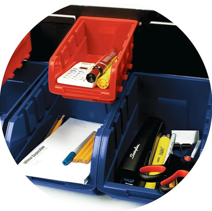 Performance Tool W5190 10-Bin Wall Mount Storage Rack, Blue