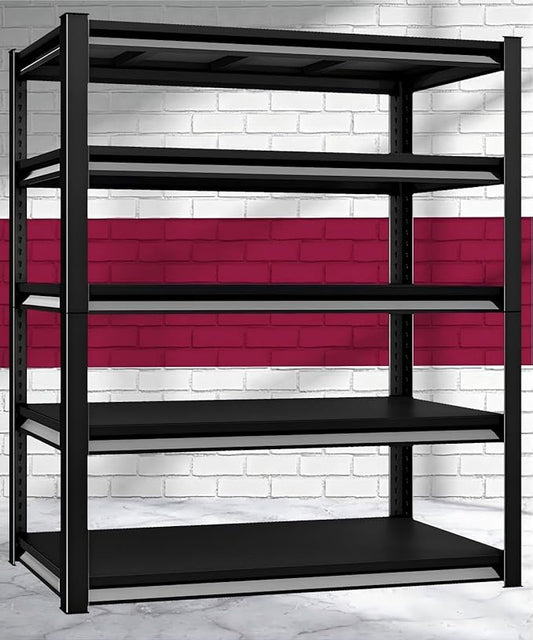 48''W Garage Shelves Heavy Duty - 2,750Lbs Steel Metal Adjustable Utility Storage Shelving Rack Units 48" W x 18" D x 78" H 5 Tier Black