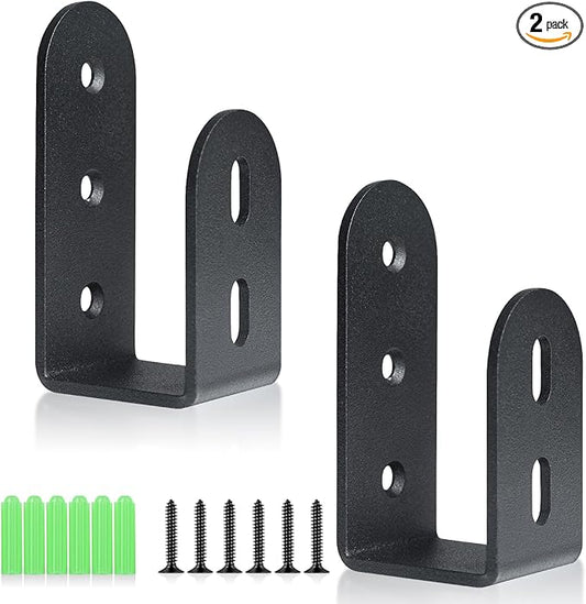 Door Security bar , Heavy Duty Door Barricade Brackets for 2 x 4 Lumber,Open Bar Holder Steel U Bracket fit for Indoor,Outdoor Door Security(2 Pack)