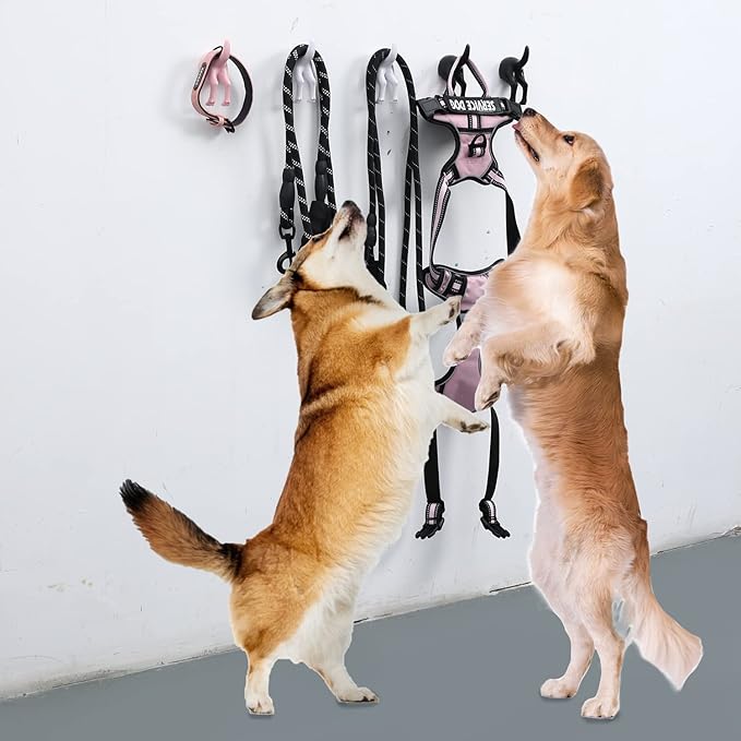 5 Pack Dog Tail Coat Hooks for Wall,Black Plastic Wall-Mounted Hat Hanger Butt Hook,Cute Towel Hooks for Bathroom,Decorative Peg for Hanging Coats,Bags,Key,Purse,Dog Leash