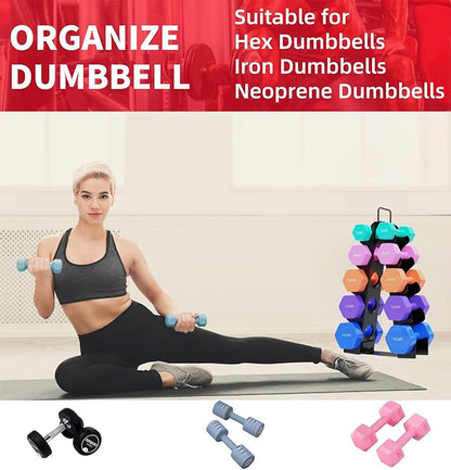 Weight Rack for Dumbbells,A-Frame Dumbbell Rack Stand Only, Alloy Steel Dumbbells Storage Rack with Handle for Home Gyms Workout (Dumbbells not include)