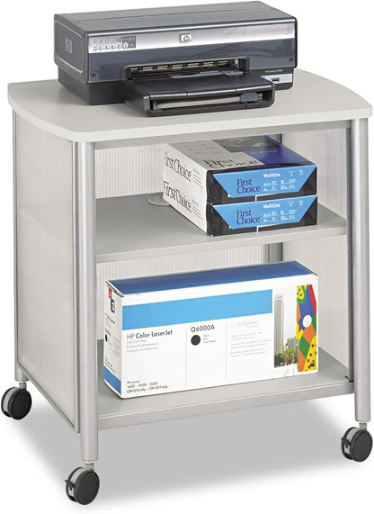 Safco Impromptu Mobile Print Stand 1857GR, Gray, 200 lbs. Capacity, Contemporary Design, Swivel Wheels