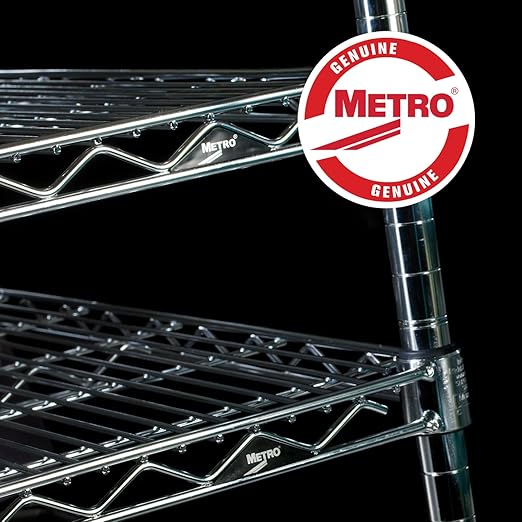 Metro EZ1836NC-4 Super Erecta Industrial Wire Shelving 4-Shelf Convenience Pak, Chrome, 18" x 36" x 74.5"