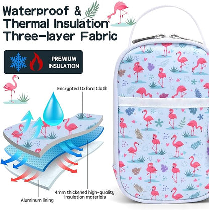 Yelocota Small Insulated Lunch Bag- Snack Bag- Mini Cooler Bag with Handle for Travel,Work,School(Storage Space below 20oz)- Also Suitable for Pairing with Food Jar