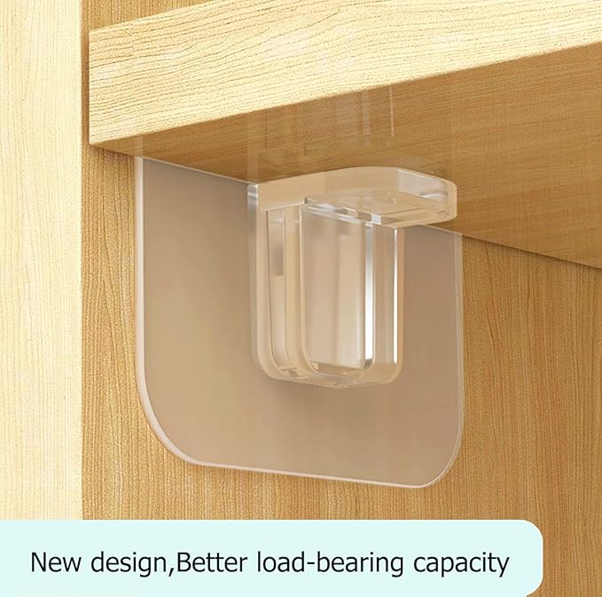12 Pack Shelf Support Peg,Self Adhesive Shelves Clips,Strong Partition Pin for Kitchen Cabinet Book Shelves Closet Brackets Clapboard Layer