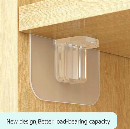 12 Pack Shelf Support Peg,Self Adhesive Shelves Clips,Strong Partition Pin for Kitchen Cabinet Book Shelves Closet Brackets Clapboard Layer