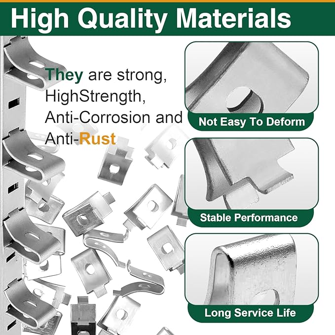 Mrdilla 30Pcs Metal Cabinet Shelf Clips, Adjustable Shelf Brackets for Kitchen Cabinets, Bookcases, and Furniture