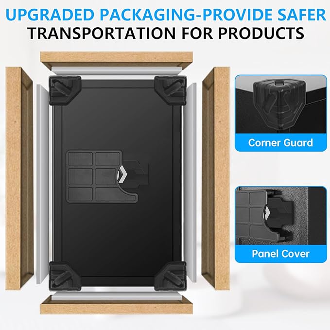 5.3 Cub Large Safes for Home Use Fire and Water Proof, Security Digital Fireproof Safe Box with Programmable Keypad, Spare Keys & Removable Shelf, Anti-Theft Document Safe for Money Medicine Valuables