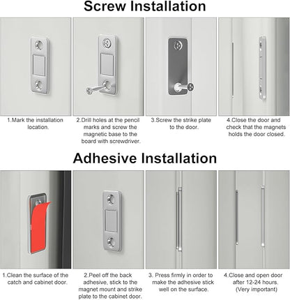 Cabinet Sliding Door Magnets Jiayi 18 Pack Ultra Thin Magnetic Door Catch Stainless Steel Drawer Magnet Catch for Kitchen Door Closure Cabinet Closer Cupboard Closet Door Magnetic Latches Hardware