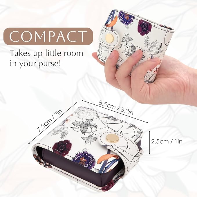 kilofly Genuine Leather Double Lipstick Case Cosmetic Makeup Holder + Gift Box