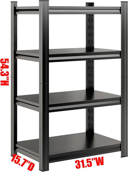 Plant Stand Indoor Outdoor,Metal Adjustable,4-Tier Plant Shelf,Accommodates Multiple Pots,Plant Shelves Suitable for Living Rooms,Gardens,Balconies (Black, 54.3H x31.5Wx 15.7D)