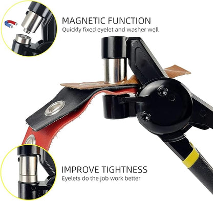 Grommet Tool Kit with Bag, 1/2 inch Handheld Eyelet Kit Manual Grommet Press Machine with 300 pcs 12 mm Grommets