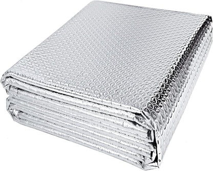 YoleShy Double Reflective Insulation RV Window Insulation for Summer Heat Reflective Window Film for Roof, Car, Garage Doors, 24 in X 10 FT