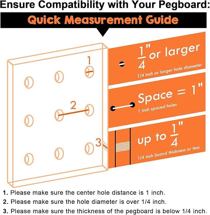 Solid Wood Pegboard Shelf, Pegboard Shelves with Pegboard Hooks, Pegboard Accessories for Craft Room, Garage, Gaming Room, 4 Pack