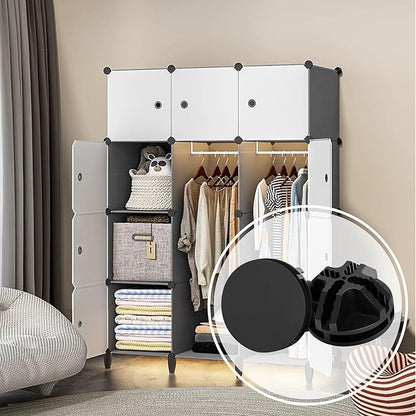 32 Pcs Plastic Wire Cube Connectors 1.42" OD and 0.16" ID Storage Cube Connectors Grid Cube Organizer Connector for Modular Closet Organizer Wire Shelving & DIY Wire Cube Storage Unit (Black)