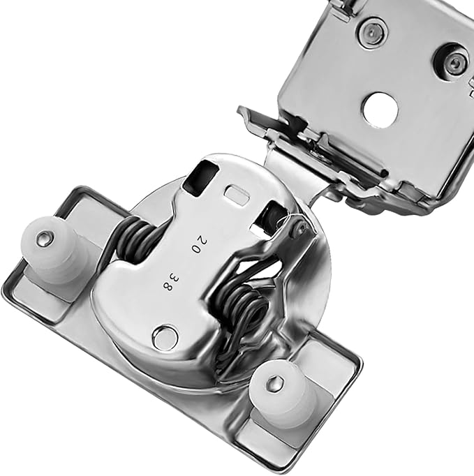 Ravinte 10 Pack 5 Pairs 1-1/4 inch Overlay Soft Close Hinges for Kitchen Cabinet Hinges Satin Nickel Hidden Hinges Stainless Steel Concealed Hinge self Closing