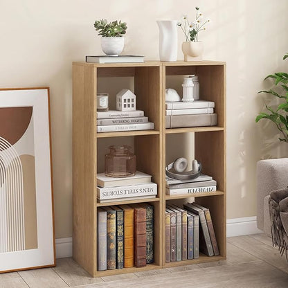Giantex 3-Cube Bookcase, Cubby Bookshelf w/Back Guardrail & Anti-Tipping Kits, 4-Tier Freestanding Storage Organizer with Shelves, Open Back Display Rack for Living Room, Bedroom, Study