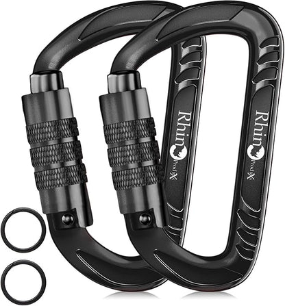 12kN (2697 lbs) Heavy Duty Carabiner Clips, for Securing Pets, Outdoor, Camping, Hiking, Hammock, Dog Leash Harness, Keychains