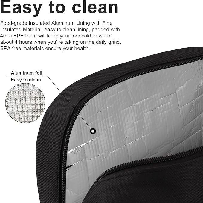 BALORAY Lunch Bag for Women Men Insulated Lunch Box for Adult Reusable Lunch Tote Bag for Work, Picnic or Travel