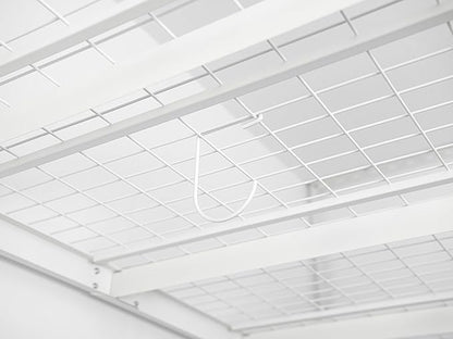 Heavy-Duty Overhead Storage Rack + Wall Mount Shelving Hooks – 4-Pack Steel Storage Hooks for Bikes, Ladders, Tools & Gear – Fits Overhead Racks & Shelving (Powder Coated)