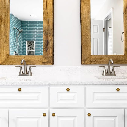 Ravinte 30 Pack Antique Brass Round Zinc Cabinet Knobs for Kitchen Bathroom Closet Dresser Cabinets