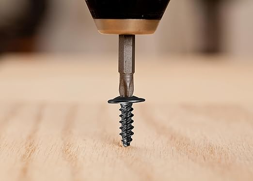Wensilon（600 pcs）#6×1/2" Phillips Truss Head Wood Screws Black Galvanizing Quick Metal Self Tapping.