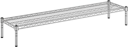 14" x 54" x 8" Chrome Wire Storage Shelf, Dunnage Rack, Commercial 1 Tier Small Shelf