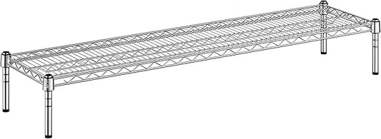 14" x 54" x 8" Chrome Wire Storage Shelf, Dunnage Rack, Commercial 1 Tier Small Shelf