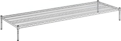 24" x 72" x 8" Chrome Wire Storage Shelf, Dunnage Rack, Commercial 1 Tier Small Shelf