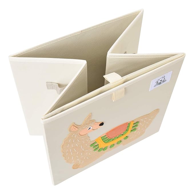 CLCROBD Foldable Animal Cube Storage Bins Fabric Toy Box/Chest/Organizer for Toddler/Kids Nursery, Playroom, 13 inch (Bear)