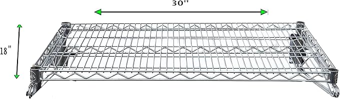 Heavy Duty Chrome Wire Storage Wall Shelf (18" x 30")