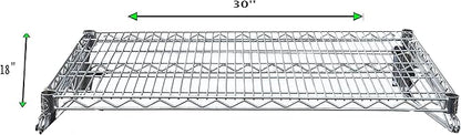 Heavy Duty Chrome Wire Storage Wall Shelf (18" x 30")