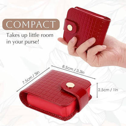 kilofly Genuine Leather Double Lipstick Case Cosmetic Makeup Holder + Gift Box