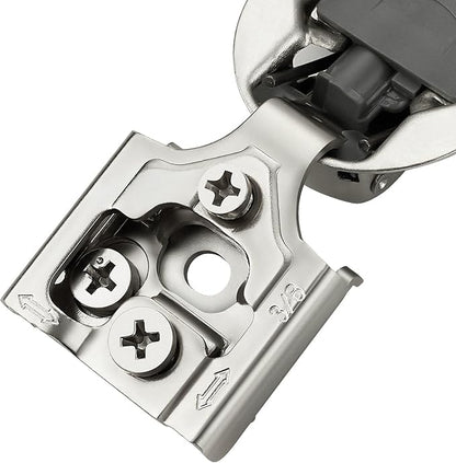 Ravinte 30 Pack 15 Pairs 3/8 Inch Overlay Soft Close Hinges for Kitchen Cabinet Satin Nickel Hidden Stainless Steel Concealed Hinges self Closing