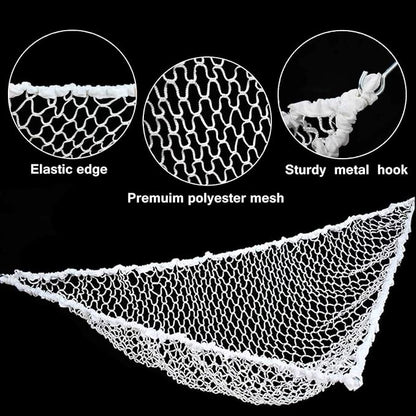 Hammock Mesh Toy Net Stuffed Animal Hammock Mesh Toys Net for Kids Jumbo Large Storage Mesh Net for Pet Corner Animal Hammock Stuffed Animals Wall Hanging Organizer Christmas Gift (White)