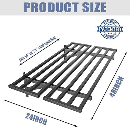 WALMANN 2 Pack Heavy Duty Wall Shelves, 2 ft x 4 ft Wall-Mounted Garage Storage Shelf, Floating Shelf, Hold 400 lbs/Shelf