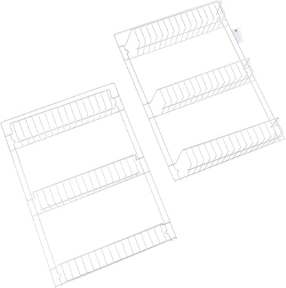 Lavish Home Over The Door Organizer - 6-Tier Adjustable Pantry Shelves and Rack for Kitchen Organization - Organization and Storage (White) (Pack of 2)